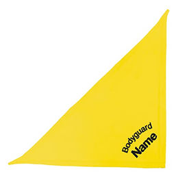 Schecker Besticktes Hundehalstuch mit Motiv Bodyguard und Name - Gelb 65 cm - 65 cm – Bild 1 von 4