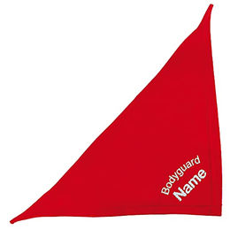 Schecker Besticktes Hundehalstuch mit Motiv Bodyguard und Name - Rot 50 cm - 50 cm – Bild 1 von 4