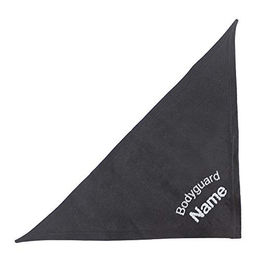 Schecker Besticktes Hundehalstuch mit Motiv Bodyguard und Name - Schwarz 50 cm - 50 cm – Bild 1 von 4