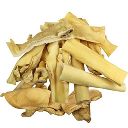 Produktbild von Schecker Dörrfleisch Rinderkopfhaut für Hunde - 1 kg