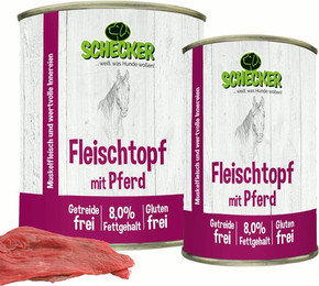 Produktbild von Schecker Fleischtopf mit Pferd - 410 g