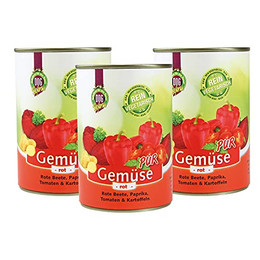 Produktbild von Schecker Hundefutter 100% Gemüse PUR rot Nassfutter - 3 x 410 g