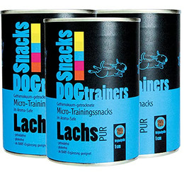 Produktbild von Schecker Hundeleckerli DOGTRAINERS Lachs PUR Micro Trainingssnacks - 3 x 110 g
