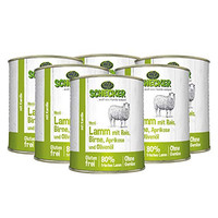 Produktbild von Schecker Hundemenü Lamm mit Reis, Birne, Aprikose und Olivenöl - 6 x 820 g