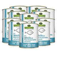 Produktbild von Schecker Hundemenü Scholle mit Petersilienkartoffeln und Lachsöl - 12 x 820 g