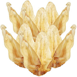 Produktbild von Schecker Hundesnack getrocknete Rinderohren fettarm - 3 x 180 g