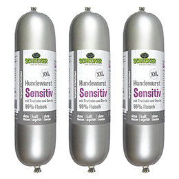 Produktbild von Schecker Hundewurst XXL Sensitiv Nassfutter für Hunde - 3 x 800 g