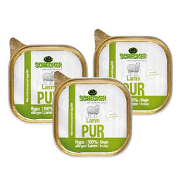 Produktbild von Schecker Lamm PUR Nassfutter - 3 x 200 g