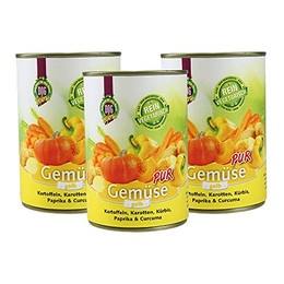 Produktbild von Schecker Nassfutter 100% Gemüse pur vegetarisch - 3 x 410 g
