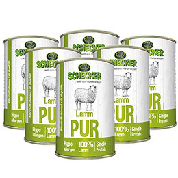 Produktbild von Schecker Nassfutter 100% Lamm pur - 6 x 410 g