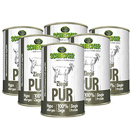 Produktbild von Schecker Nassfutter 100% Ziege PUR - 6 x 410 g