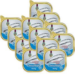 Produktbild von Schecker Nassfutter für Hunde 100% Hering Fleischtopf PUR - 12 x 200 g