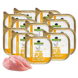 Produktbild von Schecker Nassfutter Geflügel PUR für Hunde - 12 x 200 g