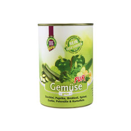 Schecker Nassfutter Gemüse PUR grün - 3 x 410 g – Bild 1 von 6
