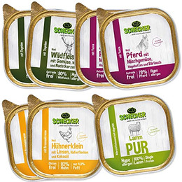Produktbild von Schecker Nassfutter Hundemenü 7 auf einen Streich - 7 x 200 g