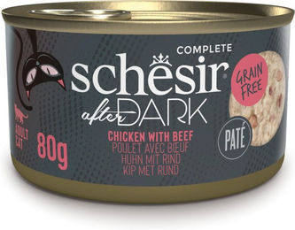 Produktbild von Schesir After Dark Complete Paté Huhn & Rind - 12 x 80 g