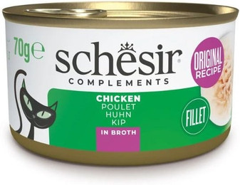 Produktbild von Schesir Brühe Hühnerfilet Katzenfutter - 6 x 70 g