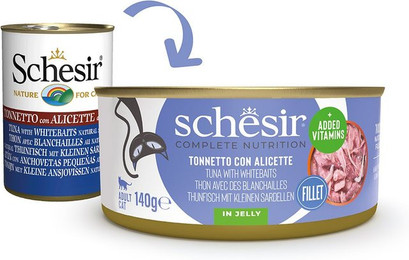 Produktbild von Schesir Cat Complete Thunfisch mit Sardellen in Jelly 8x140 g