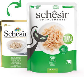 Produktbild von Schesir Cat Huhn in Jelly - 12 x 70 g