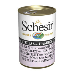 Produktbild von Schesir Cat Huhn mit Garnelen - 24 x 140 g