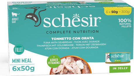 Produktbild von Schesir Cat Jelly Thunfisch mit Goldbrasse - 6 x 50 g