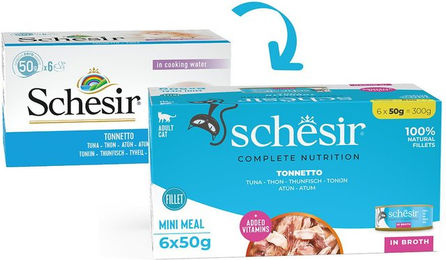 Produktbild von Schesir Cat Natural Thunfisch - 6 x 50 g