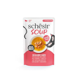 Produktbild von Schesir Cat Soup Lachs und Karotte - 12 x 40 g