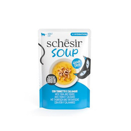 Produktbild von Schesir Cat Soup Thunfisch und Tintenfisch - 12 x 40 g