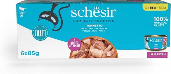 Produktbild von Schesir Complete Nutrition Filet in Brühe Thunfisch - 6 x 85 g