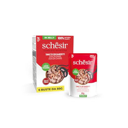 Schesir Complete Nutrition Filet in Gelee 6 x 85 g - Thunfisch mit Garnelen – Bild 1 von 9