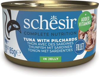 Produktbild von Schesir Complete Nutrition Filet in Gelee Thunfisch mit Sardinen - 6 x 85 g