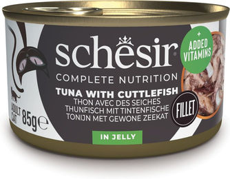 Produktbild von Schesir Complete Nutrition Filet in Gelee Thunfisch mit Tintenfisch - 6 x 85 g