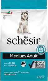 Produktbild von Schesir Dog Medium Adult mit Fisch - 3 kg