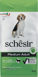 Produktbild von Schesir Dog Medium Adult mit Lamm - 12 kg