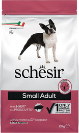 Produktbild von Schesir Dog Small Adult mit Schinken - 2 kg