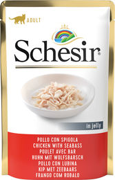 Produktbild von Schesir Frischebeutel 85g - Huhn und Wolfsbarsch