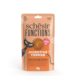 Produktbild von Schesir Functions Digestive Topper Kürbis mit Weizengras - 12 x 40 g