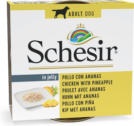 Produktbild von Schesir Huhn mit Ananas Nassfutter für Hunde - 24 x 150 g