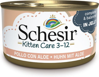 Produktbild von Schesir Kitten in Gelee Huhn mit Aloe - 6 x 85 g