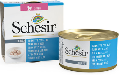 Produktbild von Schesir Kitten Thunfisch mit Aloe - 24 x 85 g
