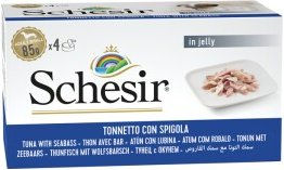 Produktbild von Schesir Multipack Adult 4x85g Thunfisch mit Wolfsbarsch