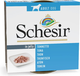 Produktbild von Schesir Nassfutter Thunfisch für Hunde - 24 x 150 g
