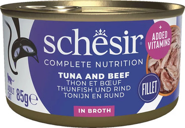 Produktbild von Schesir Natural Thunfisch und Rind Katzenfutter - 6 x 85 g