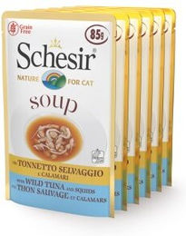 Produktbild von Schesir Suppe 6x85g Thunfisch mit Tintenfisch