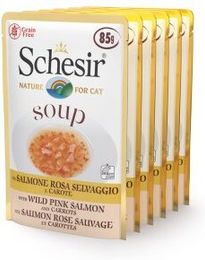 Produktbild von Schesir Suppe 6x85g Wildlachs mit Karotten