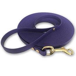 Schleppleine 9mm aus Beta BioThane® 5 Meter mit Handschlaufe und Messingkarabiner - 5 m – Bild 1 von 6