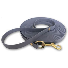 Schleppleine 9mm aus Beta BioThane® 5 Meter mit Handschlaufe und Messingkarabiner - 5 m – Bild 1 von 6