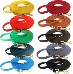 Produktbild von Schleppleine 9mm aus BioThane® 5 Meter mit Handschlaufe und Messingkarabiner - 5 m