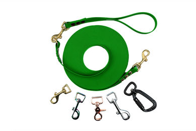 Produktbild von Schleppleine mit abnehmbarer Handschlaufe Olive 5m / 16mm / Schwarz