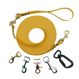 Produktbild von Schleppleine mit abnehmbarer Handschlaufe Sonnengelb 10m / 25mm / Regenbogen